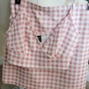 Shein juniors small skirt and tank top set